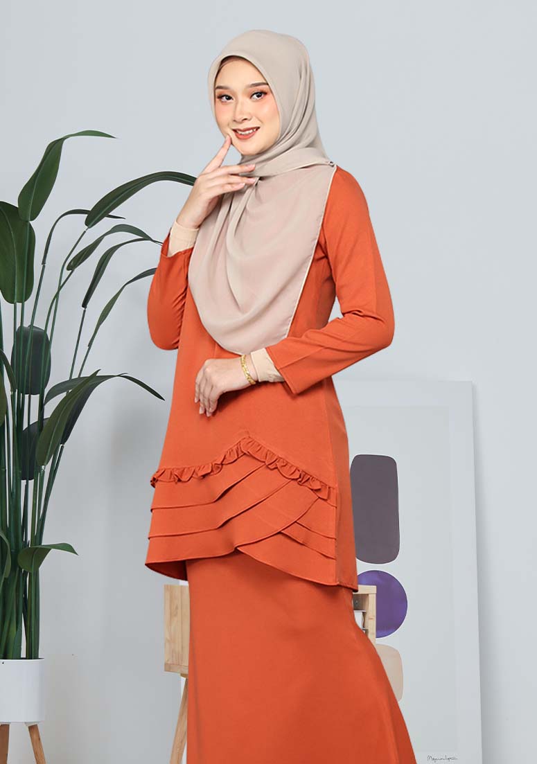 Kurung Delisha - Dusty Orange