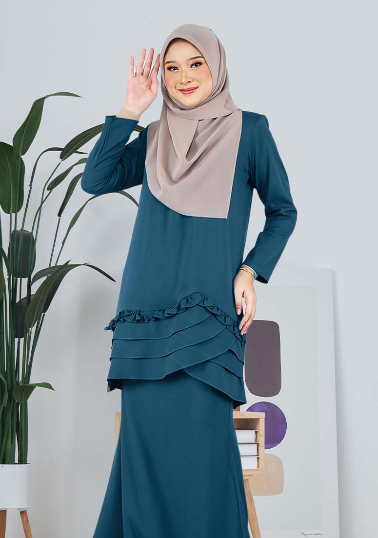 Kurung Delisha - Peacock Green