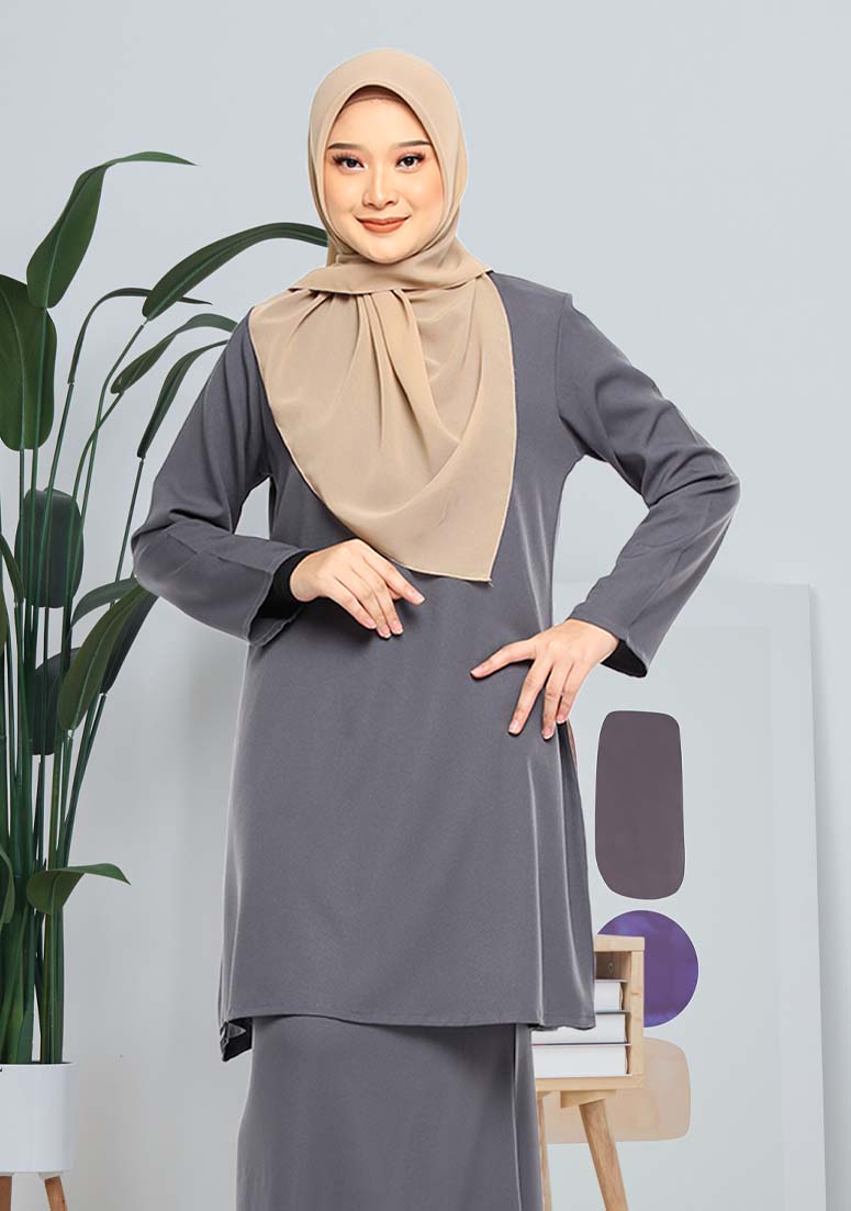Kurung Elina - Dark Grey