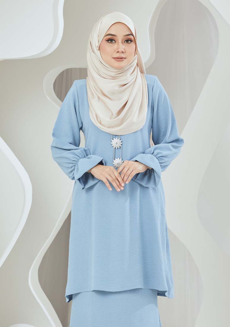 Kurung Faqiha - Blue Grey