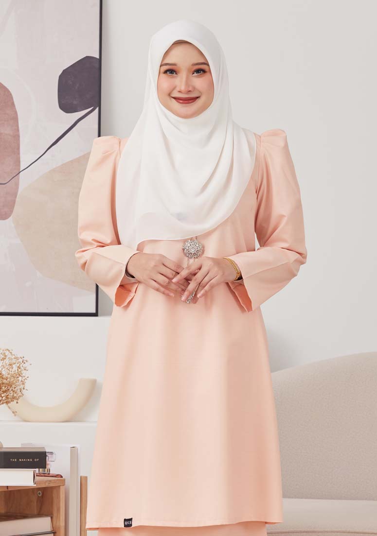 Kurung Hayla - Soft Peach