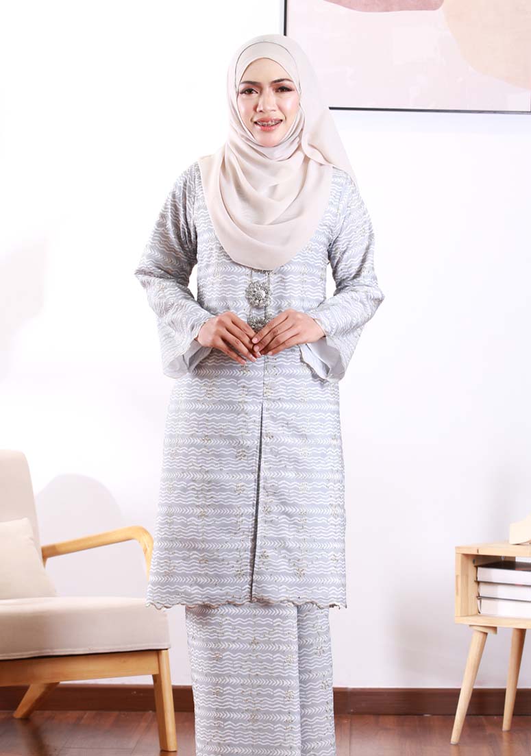 Kurung Jelita - Light Grey