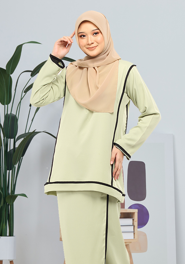 Kurung Katrina - Light Green
