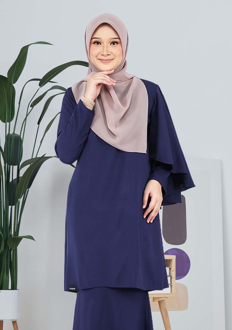 Kurung Lateefa - Navy Blue