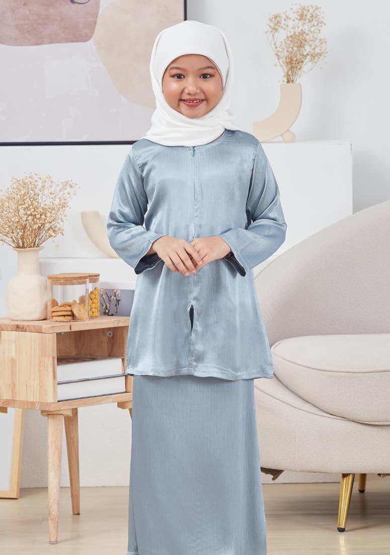 Kurung Mahia Kids - Aqua Green