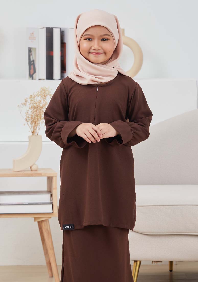 Kurung Afeeya Kids - Dark Choc