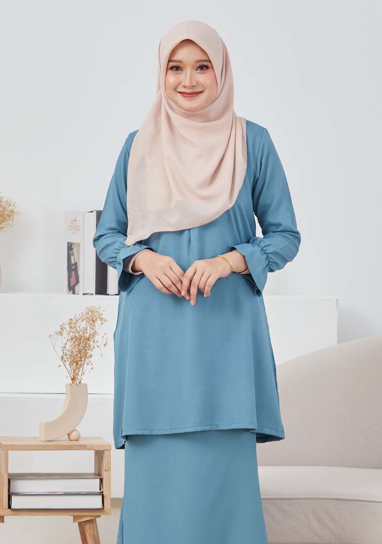 Kurung Afeeya - Ocean Blue