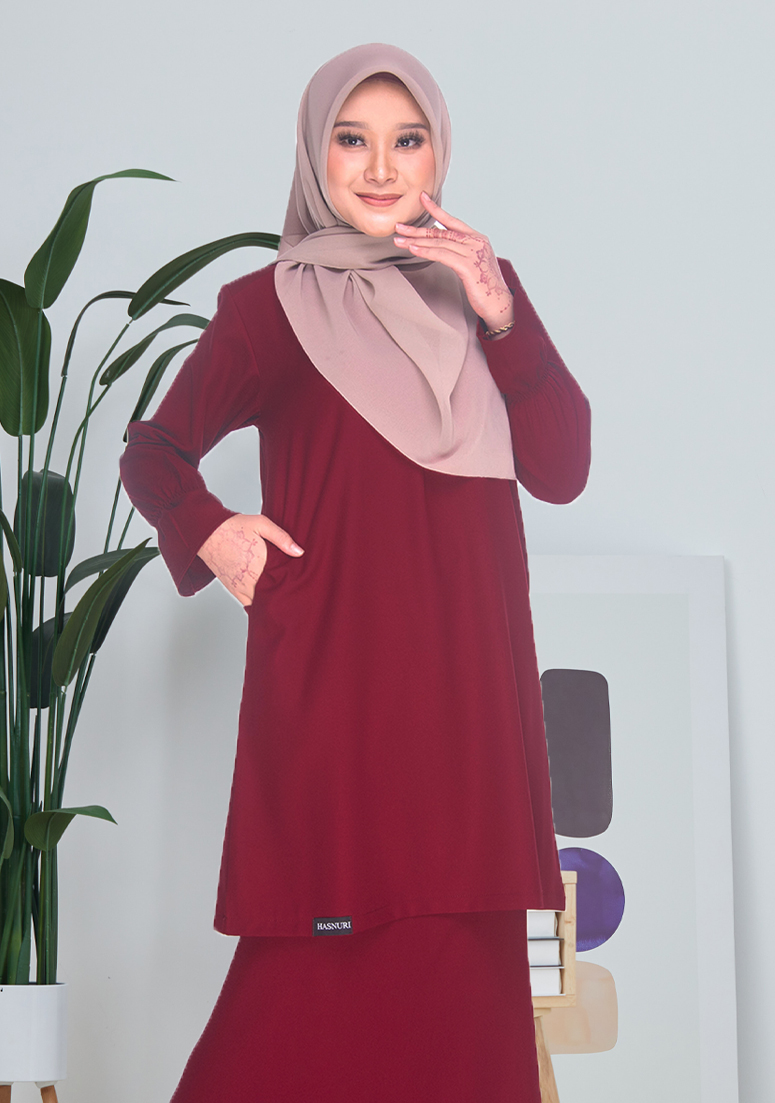 Kurung Malaika - Maroon