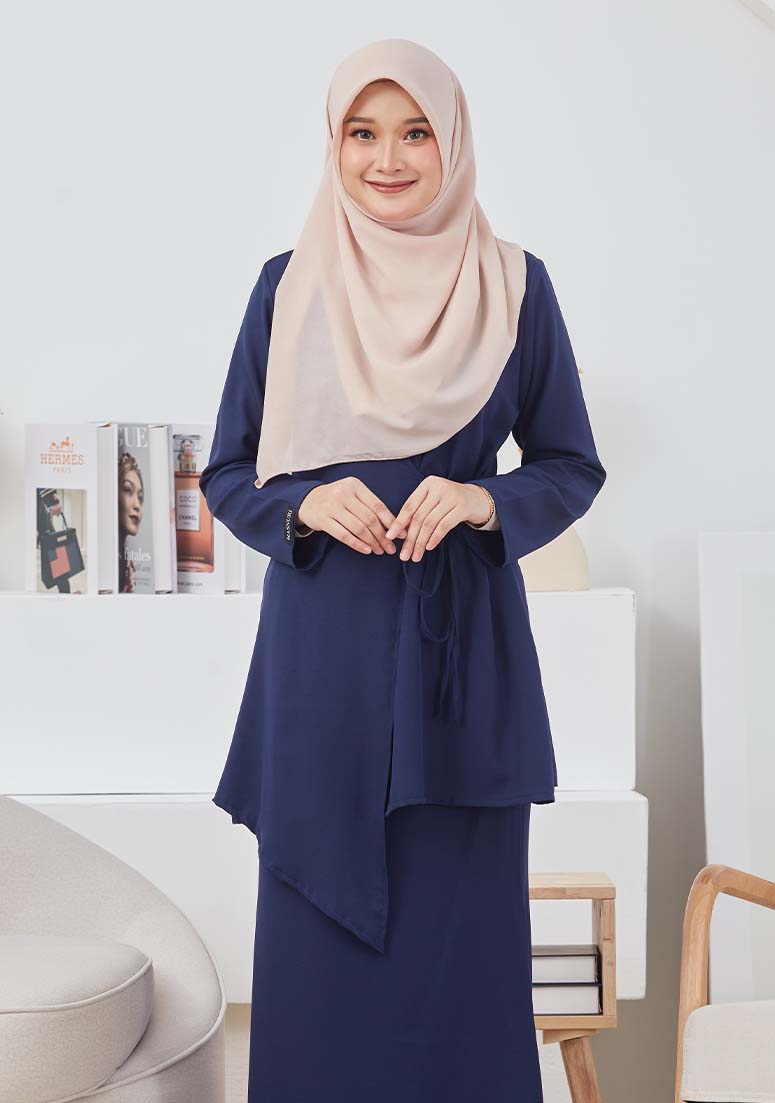 Kurung Maziya - Navy Blue