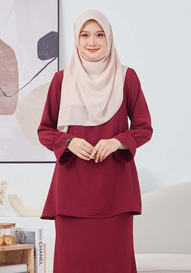 Kurung Midra - Maroon