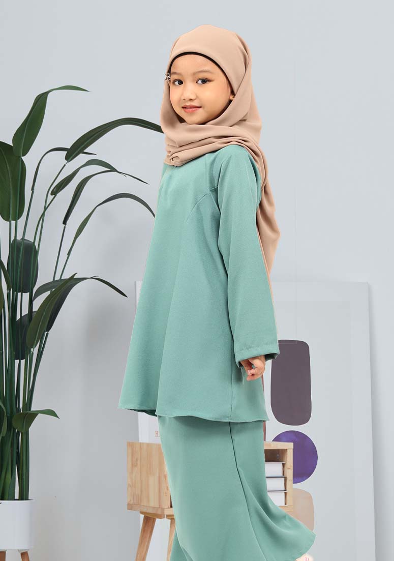 Kurung Mini Doll Kids - Jade Green