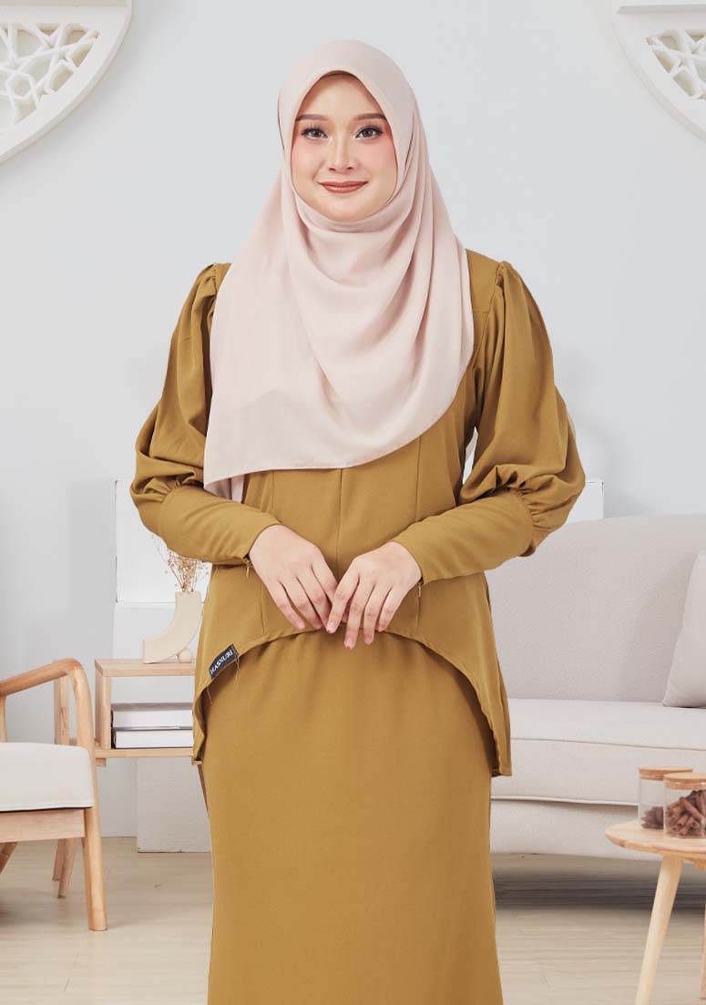 Kurung Mirna - Moss Yellow