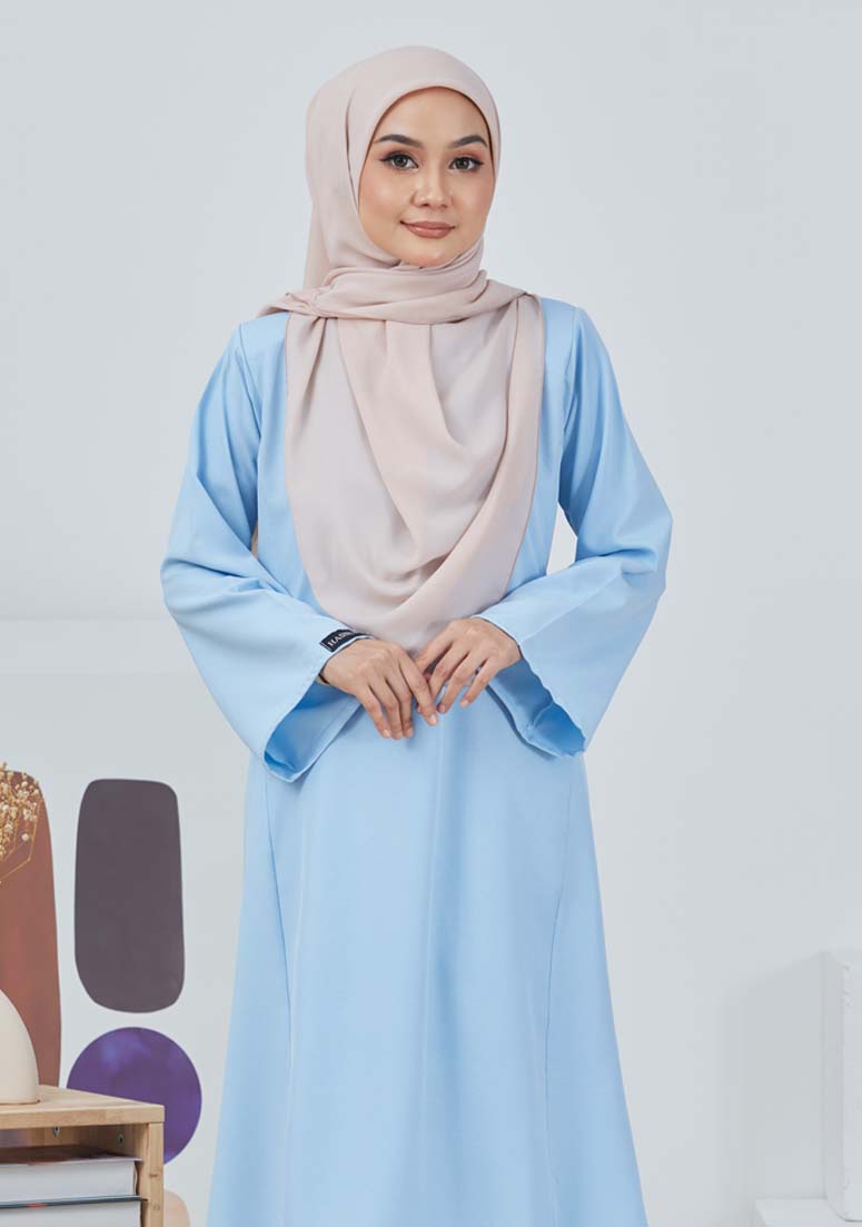 Kurung Miss Zaleha - Baby Blue
