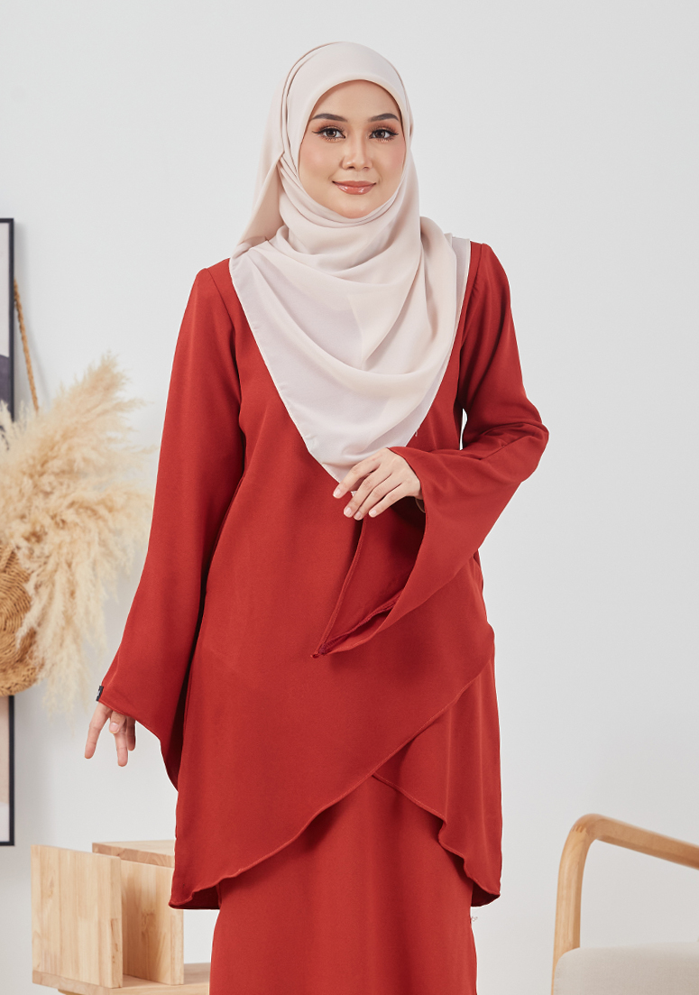 Kurung Nashwaa - Deep Orange