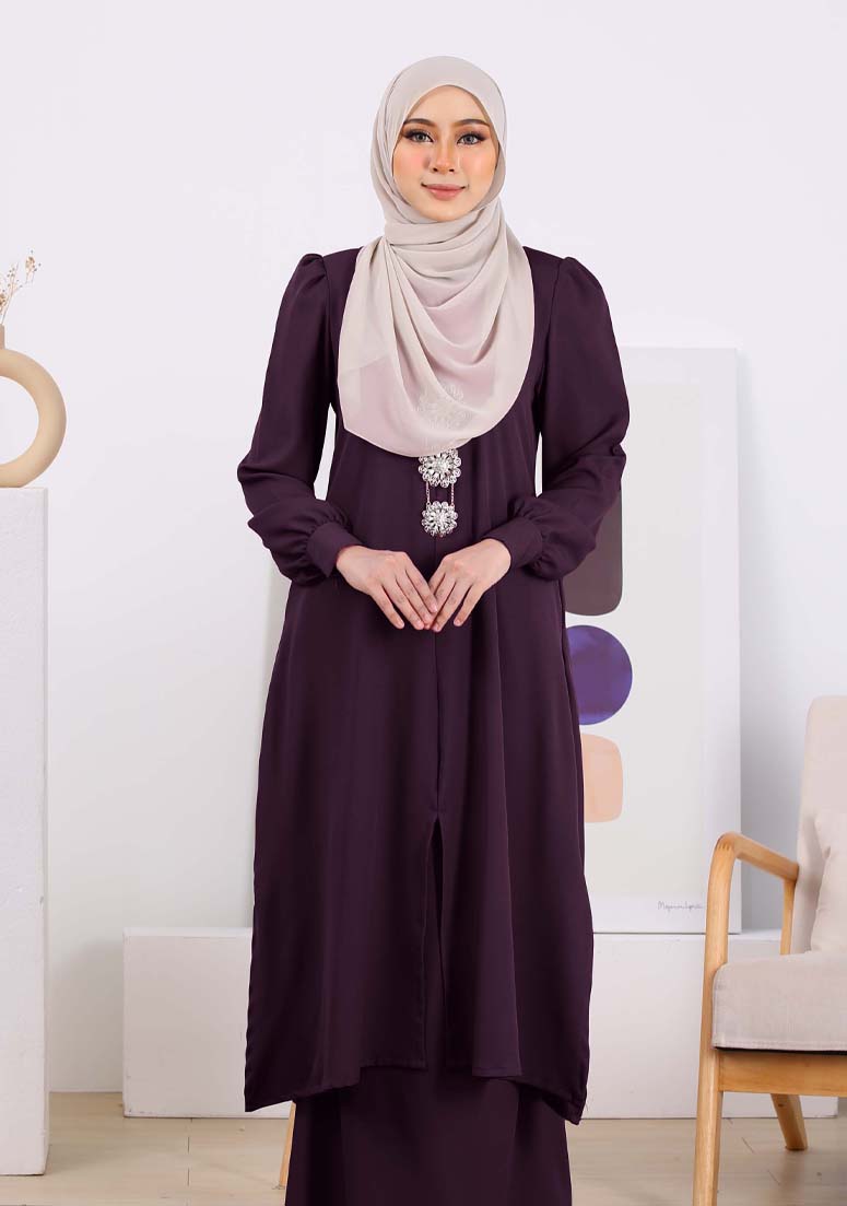 Kurung Nur Zakiya - Dark Purple