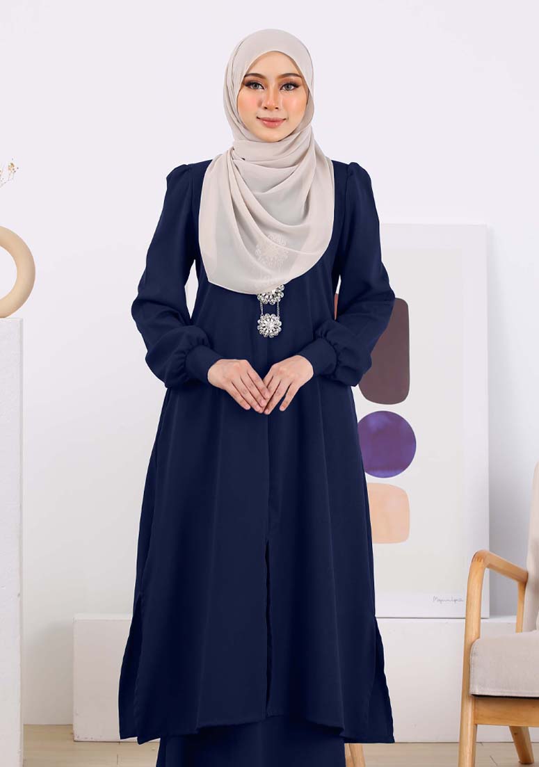 Kurung Nur Zakiya - Navy Blue