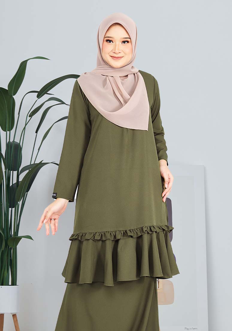 Kurung Pelaga - Moss Green