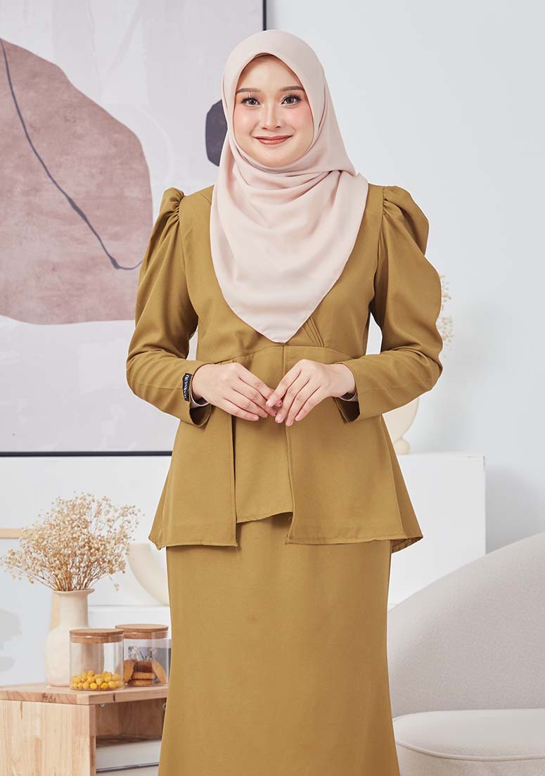Kurung Mayesa - Moss Yellow