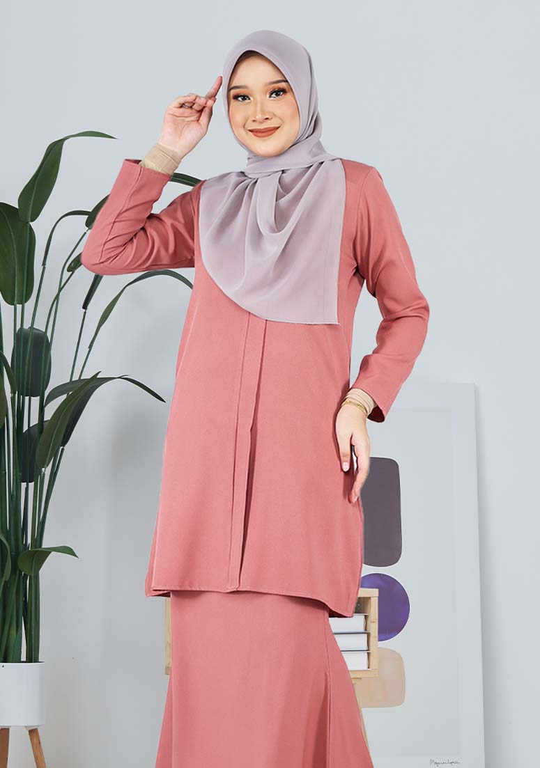 Kurung Qirana - Dark Peach