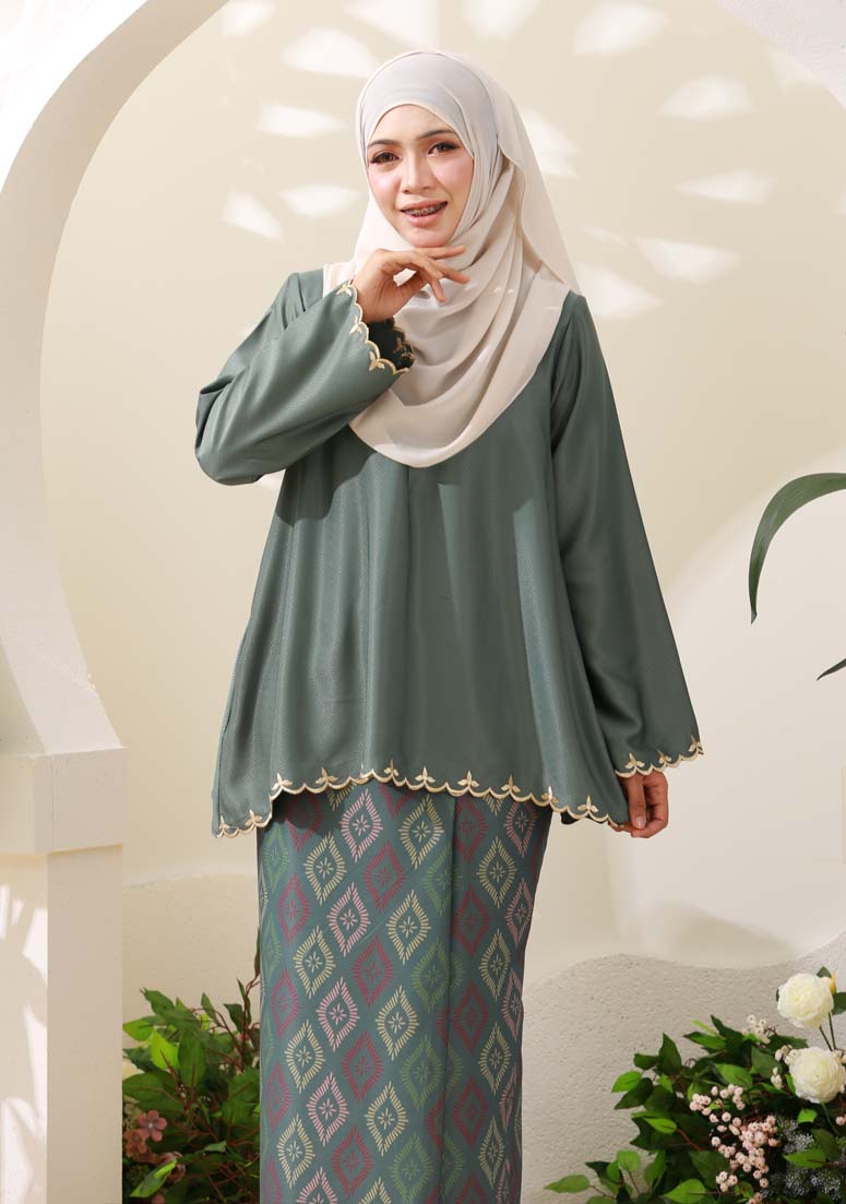 Kurung Ratnasari 01 - Sage Green