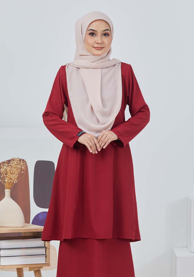 Kurung Saadah - Maroon