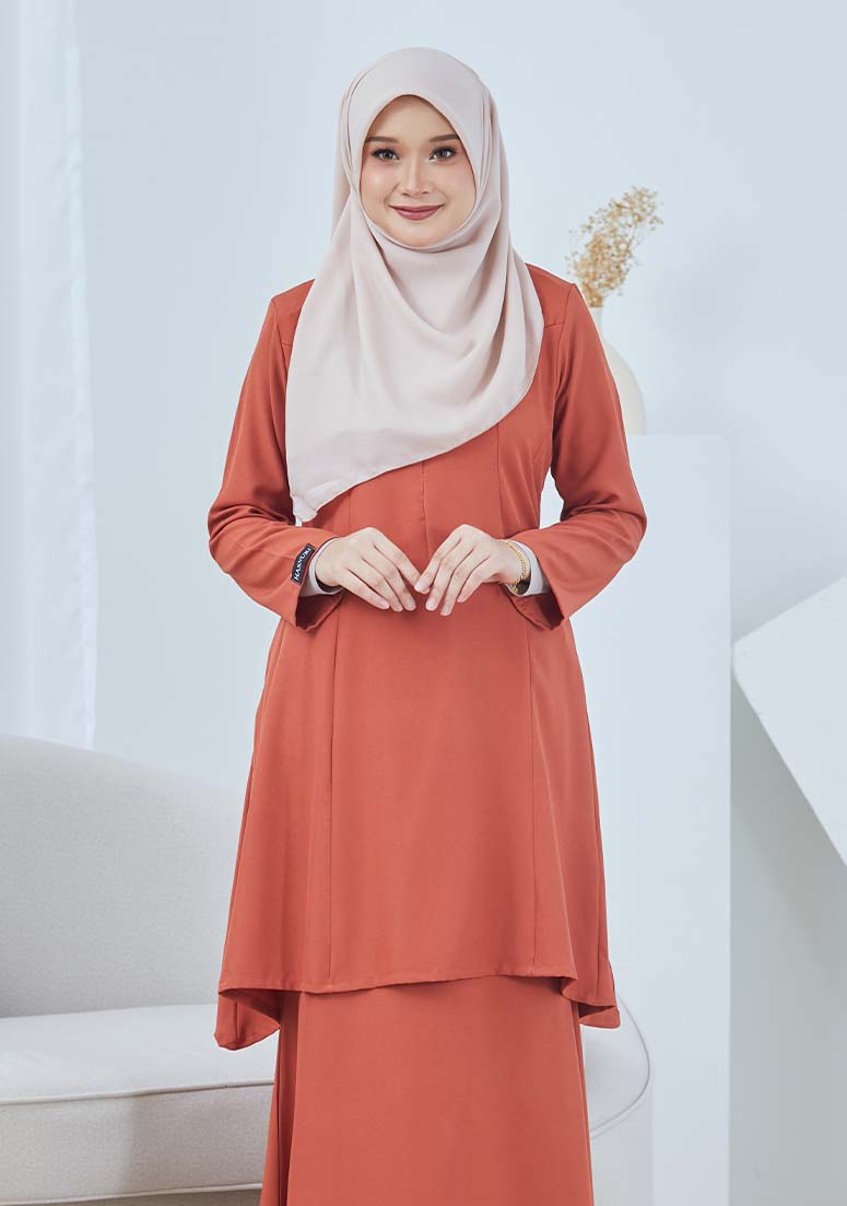 Kurung Saadah - Dusty Orange