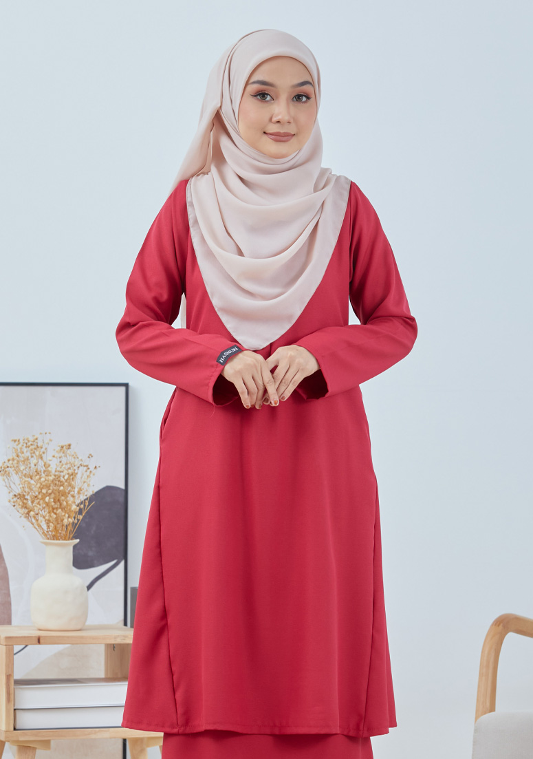 Kurung Sahara - Maroon