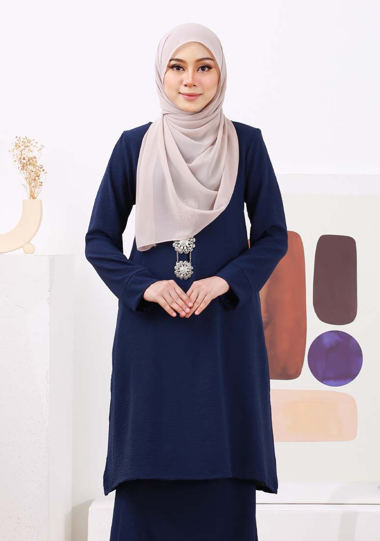 Kurung Saleha - Navy Blue