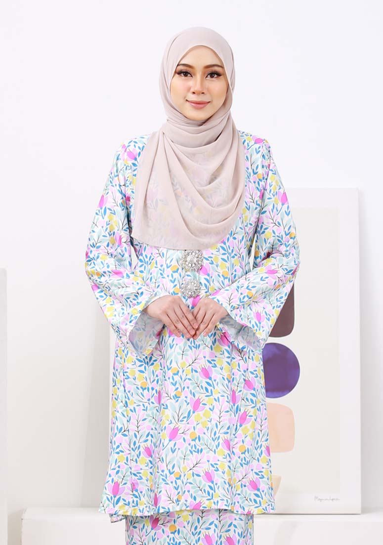 Kurung Tulip - White