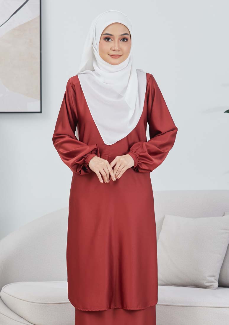 Kurung Wahida - Brick Red