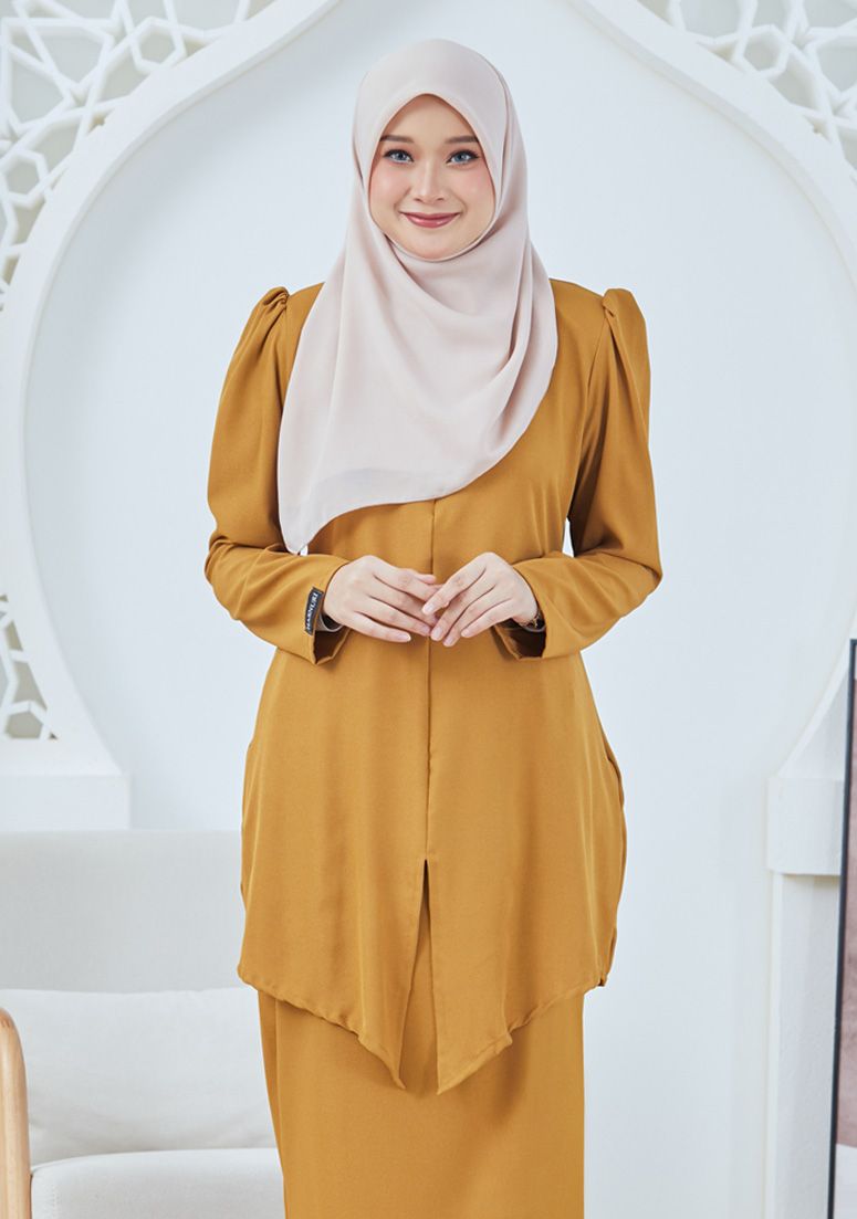 Kurung Wajihah - Mustard Gold