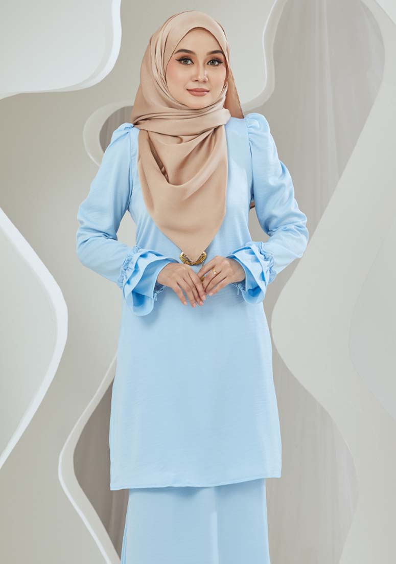 Kurung Wan Kuntom - Baby Blue