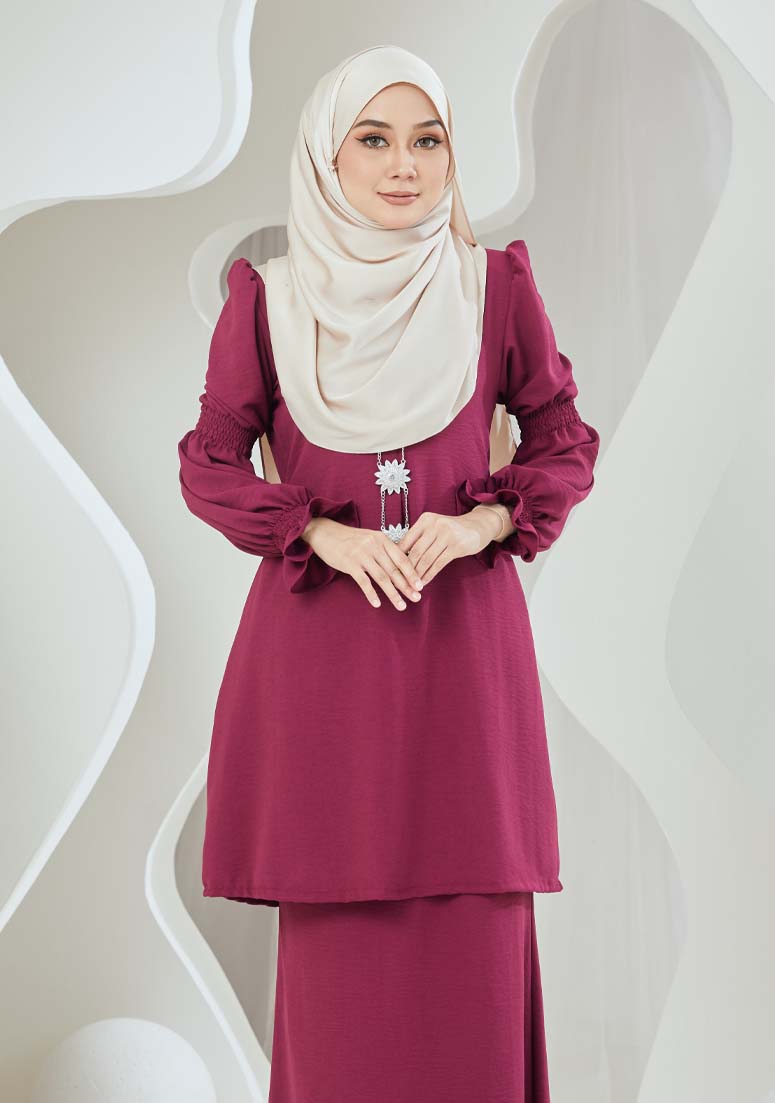 Kurung Yasmeen - Plum