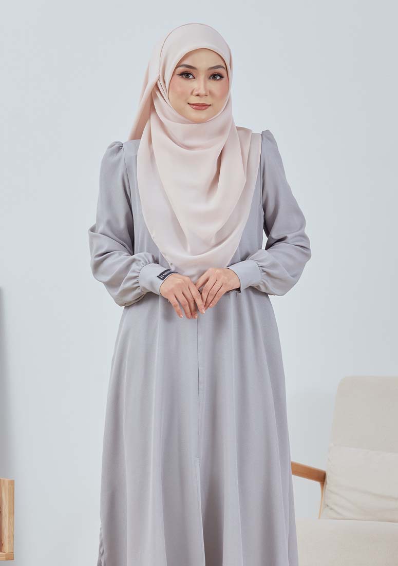 Kurung Zakiya - Light Grey
