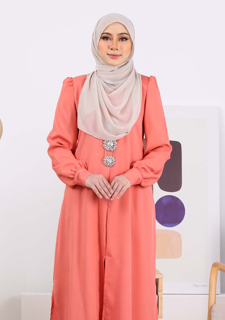 Kurung Zakiya - Peach