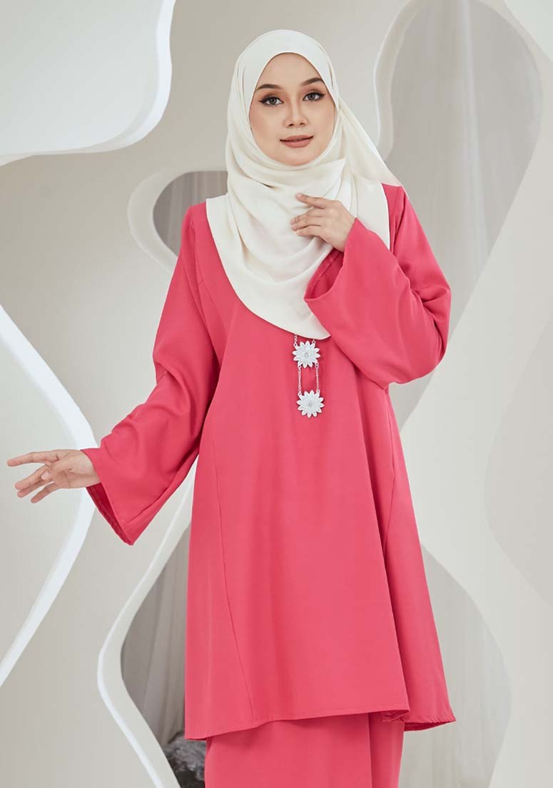 Kurung Zaleha - Fuschia Pink