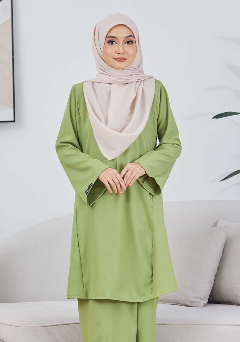 Kurung Zaleha - Lime Green