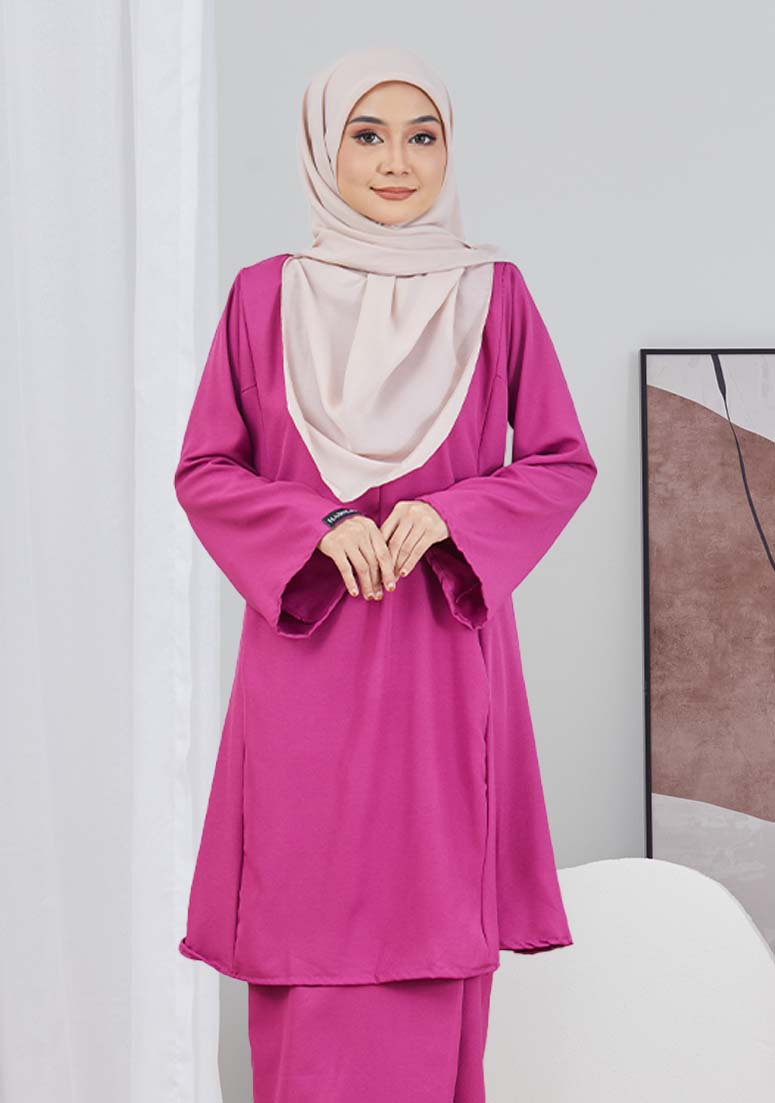 Kurung Zaleha - Magenta