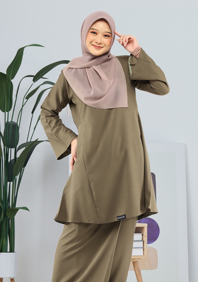 Kurung Zaleha - Moss Green