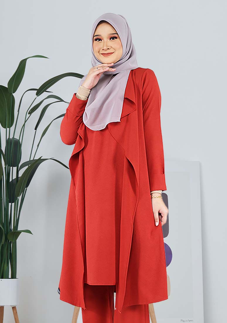 Maryam Cardigan Series - Dark Orange