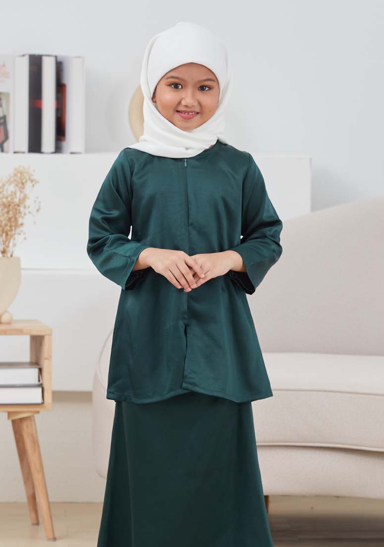 Kurung Adila Kids - Emerald Green