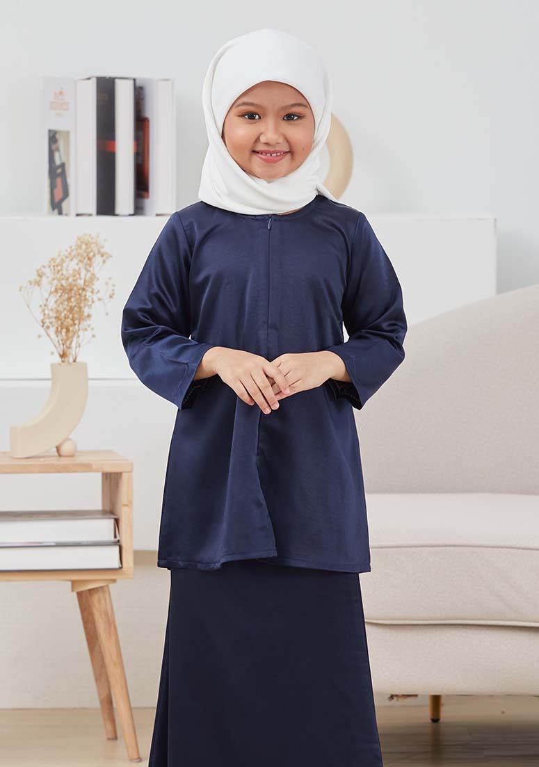 Kurung Adila Kids - Navy Blue