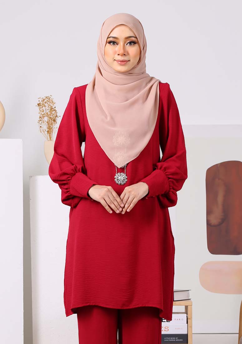 Suit Asma - Maroon