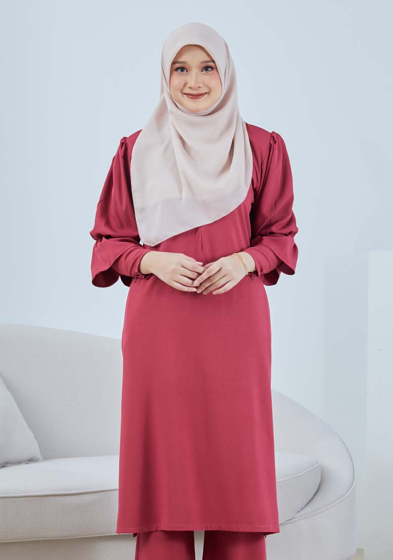 Suit Fasihah - Dark Pink
