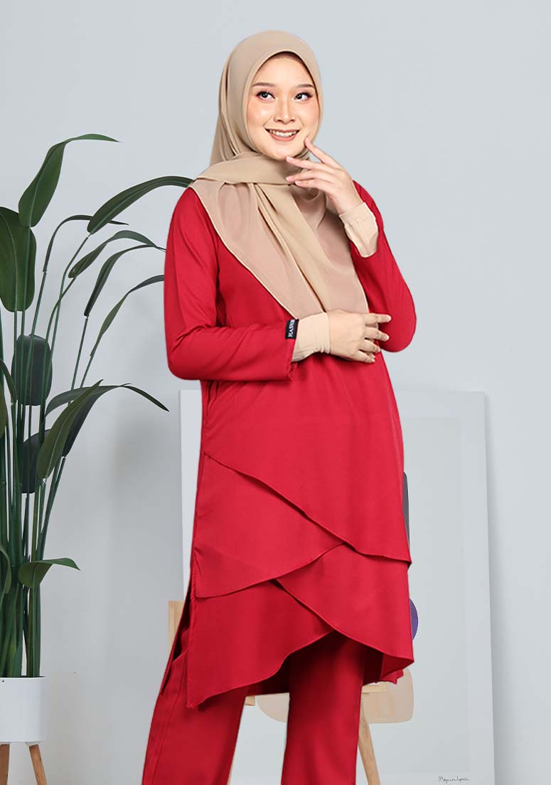 Suit Fiona - Red Maroon