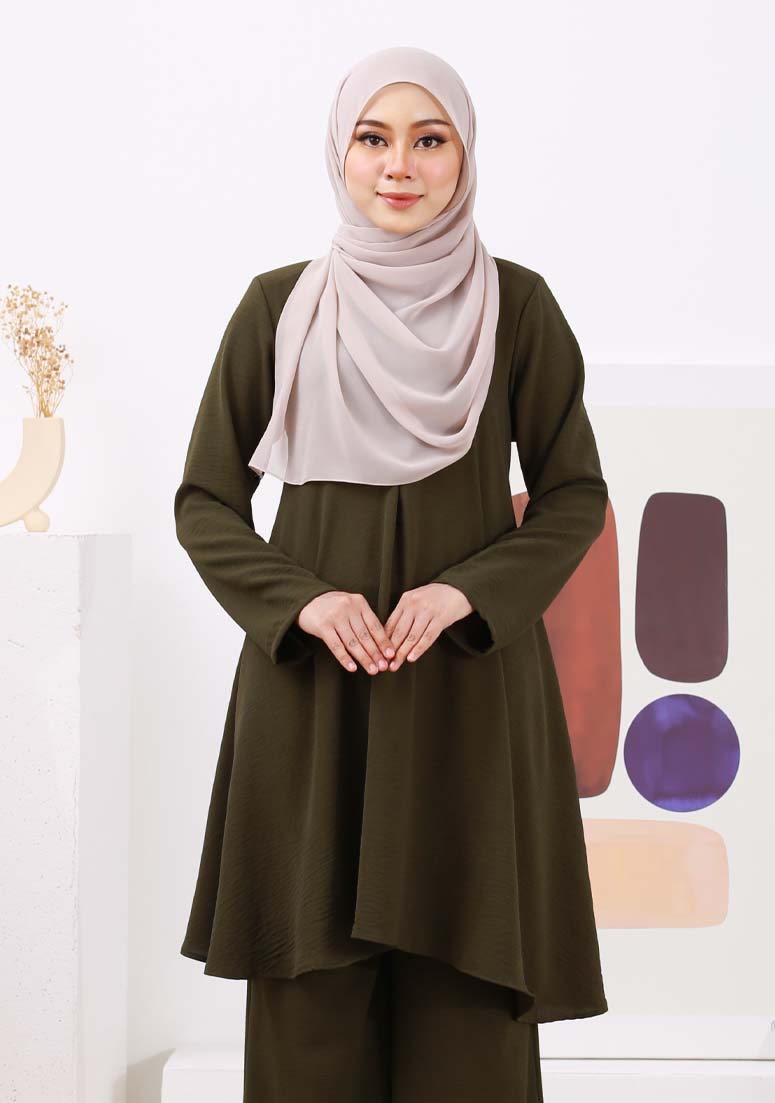 Suit Maymunah - Army Green