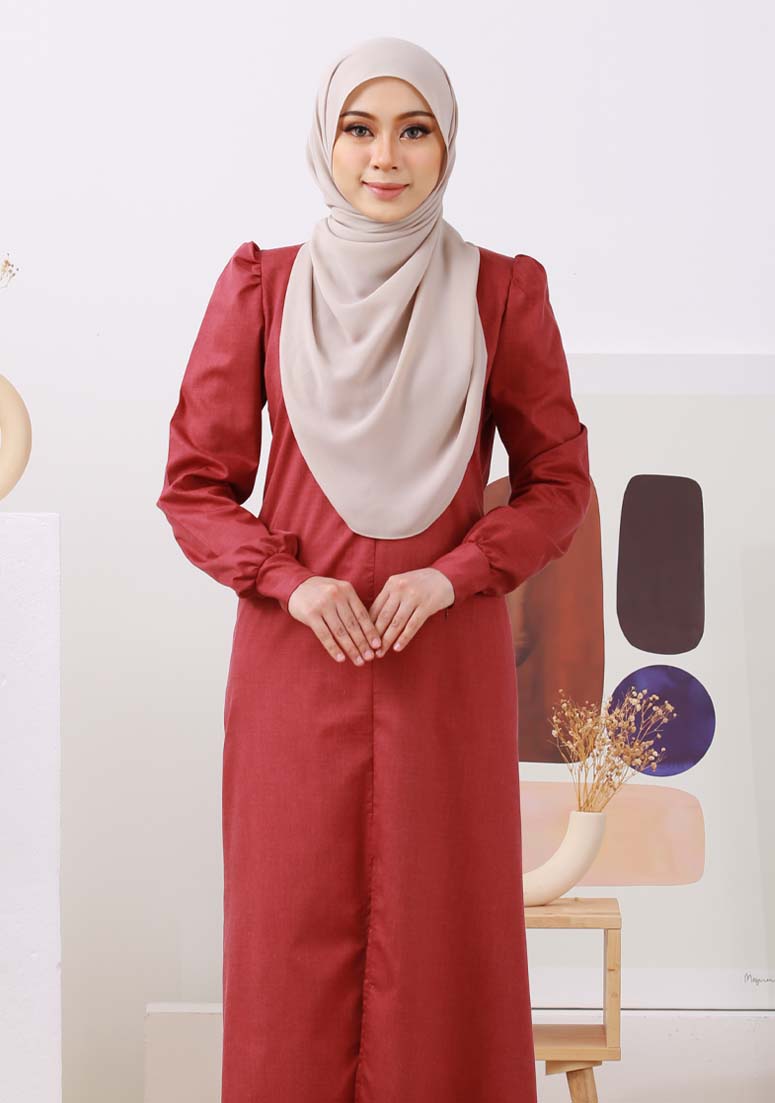 Suit Tun Zakiya - Dusty Maroon