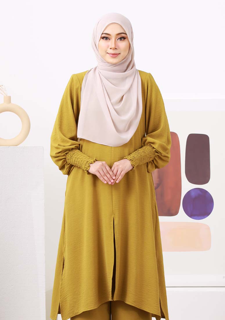 Suit Zayani - Moss Yellow