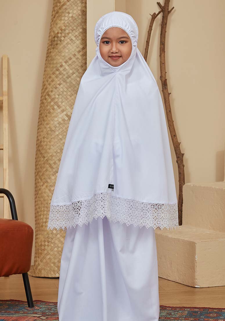 Telekung Annura Kids - White