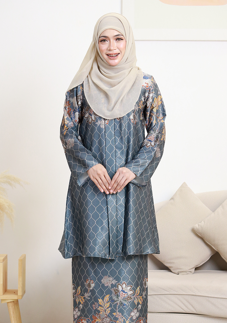 Kebaya Cik Laila - Grey